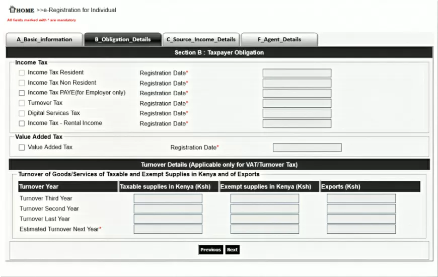 Tax Obligation Details