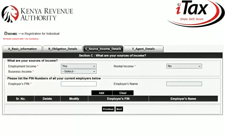 Source of Income Details