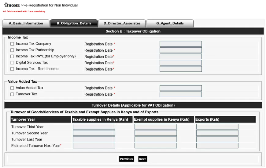 Tax Obligation Details