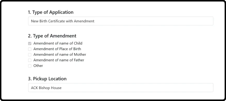 Application Procedures for a Name Change